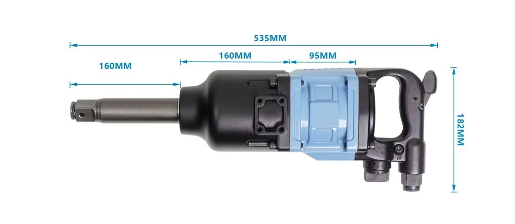 1 duim Pneumatische Moersleutel met Pinless-Hamer, 3000n. M Max Torque, 4000r. P.M Free Speed, Geschikt voor Materiaalonderhoud Op grote schaal