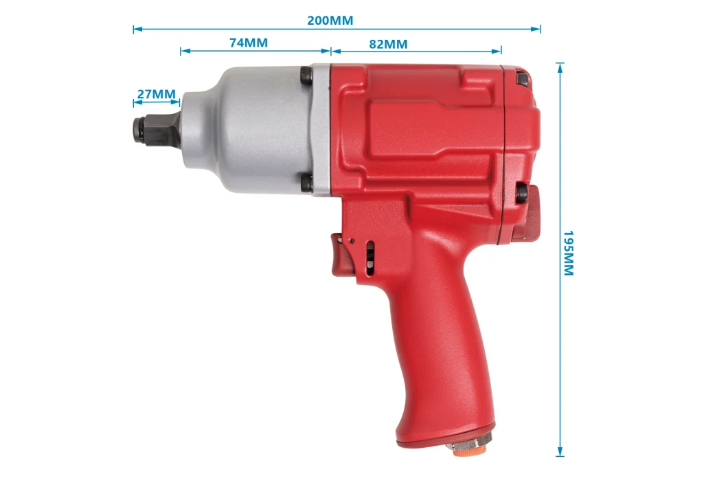 Lichtgewichtmini type air impact wrench 1/2 Duim Pneumatisch Hulpmiddel